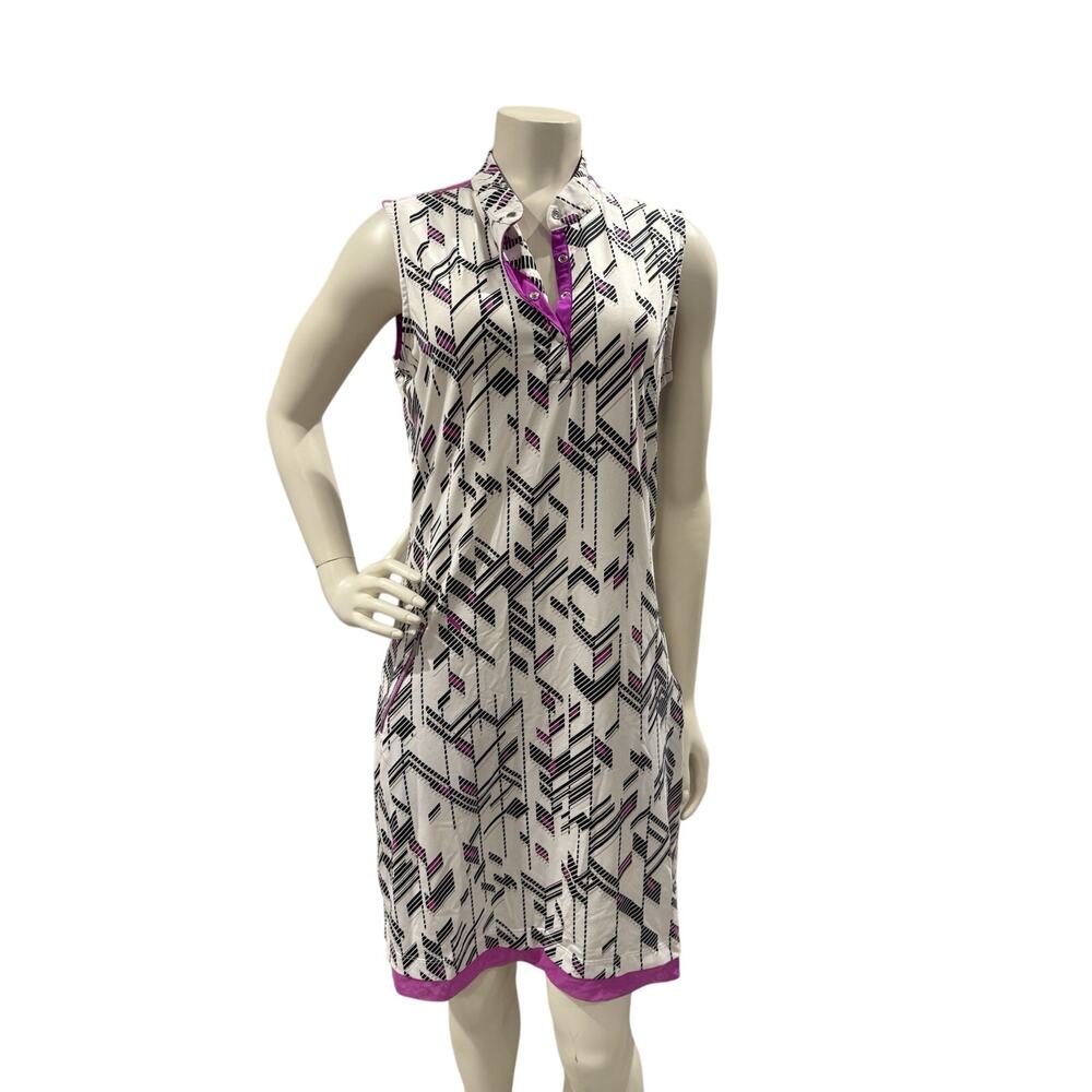 TAIL Women’s Golf Dress Geometric Sleeveless Stretch Pickleball Tennis Sz Small